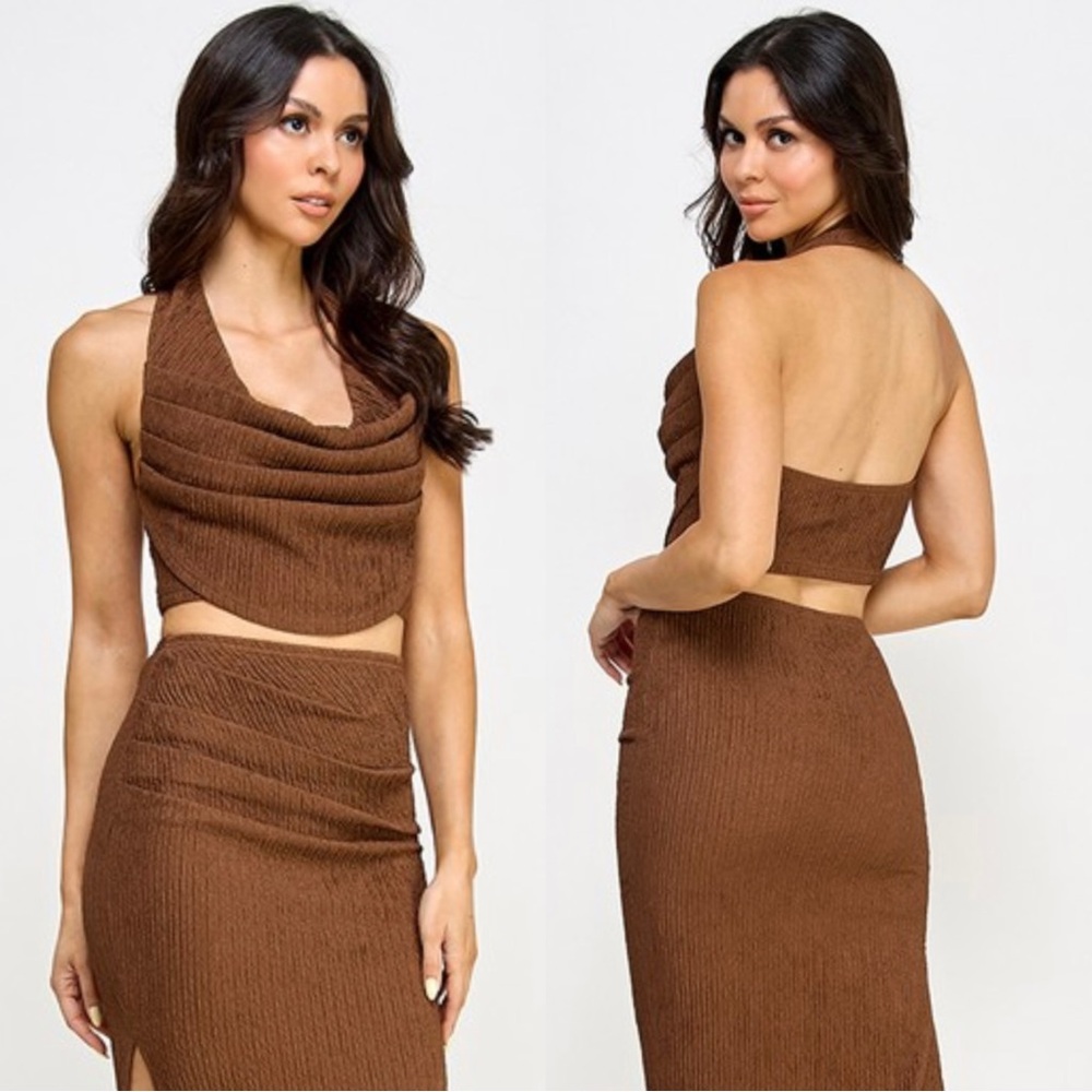 Brown Halter Top